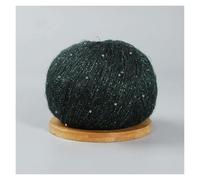 Fil à tricoter léger et hypoallergénique en mohair double crocheté avec paillettes, 50 g, for tricoter au crochet, doux et tendance, for pull, châle, broderie avec boucles(22)