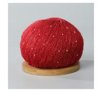Fil à tricoter léger et hypoallergénique en mohair double crocheté avec paillettes, 50 g, for tricoter au crochet, doux et tendance, for pull, châle, broderie avec boucles(24)