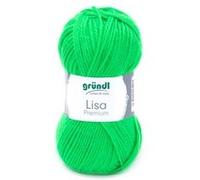 Gründl Fil à tricoter Lisa 760-29 – acrylique, aiguilles 3,5-4,5 mm – 29 Vert Fluo