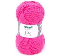 Laine - Lisa - Fuchsia fluo - 50 g - 133 m - 100% acrylique