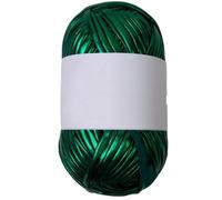 Fil à tricoter métallique brillant en polyester métallique pour sac à main et crochet, 40 m, noir