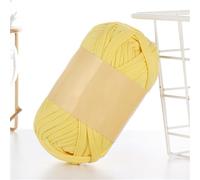 Fil à tricoter pour t-shirt ChongKuan, fil textile crocheté, fil à bandes, fil à tricoter pour t-shirt, jersey pour sacs, tricots, coussins, projets de crochet, décoration de la maison (1 pièce, jaune