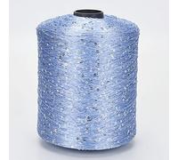 Fil à tricoter pour tricot de polyester avec paillettes, fil à tricoter avec boucles avec fil lurex, 18