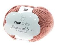 Rico Baby Dream Laine douce pour bébé à tricoter et crochet Couleur 008 Vieux rose