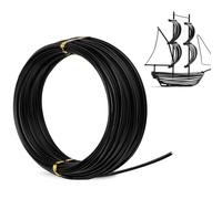 Fil Aluminium 3mm 10m,Fil de Fer,Fil de Fer Souple Loisir Creatif,Fil de Bricolage,idéal pour Sculpture,Modélisme,Fabrication de Bijoux. (3mm 10M-Noir)