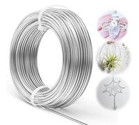 Fil Aluminium 3mm30 m,Fil aluminium,Fil de bricolage,idéal pourpour Sculpture,Modélisme de Vélo,Fabrication de Bijoux,Tissage et Emballage. (3mm 30M-White)