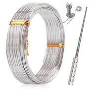 Fil Aluminium de Calibre 1 mm x 30m, Fil de Fer Souple Loisir Creatif avec Micro Coil Jig électriques, Argent Fil de pour la fabrication de bijoux, artisanat, modélisation, raccords et sculpture