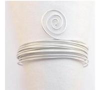 Vaessen Creative Fil Aluminium Rond 5 m x 2 mm - Fil Métallique Silver (Argenté) - Fil de Fer Souple pour Loisirs Créatifs, Perlage et Fabrication de Bijoux