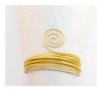 Fil aluminium embossé - Or clair - 5 m x 2 mm NA G