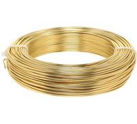 Fil aluminium flexible or 2mm - Fil de bricolage pour DIY, bijoux & déco - Robuste & indéformable 500g 60m