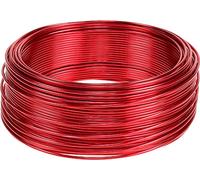 Fil aluminium rouge Ø2mm 500g 60m - Fil pour bijoux, fil pour bricolage, fil pour décoration florale et artisanale