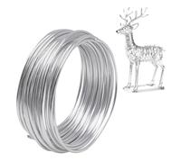 Fil Aluminium Souple 3 mm 10 m Argenté pour Loisirs Créatifs, Bijoux DIY, Sculptures, Modélisme et Décorations Florales