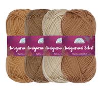 Fil Amigurumi Select JubileeYarn Acrylique b b Nuances de brun 4 cheveaux