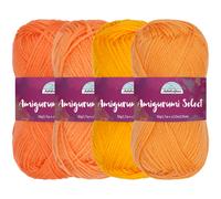 Fil Amigurumi Select JubileeYarn Acrylique b b Nuances d'orange 4 cheveaux