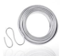 Fil Anezus - Aluminium - Calibre 9, 12, 18 - Flexible - Pour fabrication de couronnes et de fleurs - Argenté - Épaisseur 3 mm