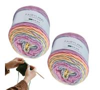Fil Arc-En- 2 Pièces Laine À Crocheter Pour Gants Fait Main