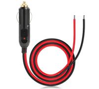 Fil Arrière Étamé 16 AWG, Câble de Prise Allume-Cigare Mâle 12V, Rallonge allume cigare 12v, Câble de Remplacement avec Fusible de 15A, Longueur 2m