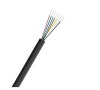 Fil Audio for Haut-Parleur de 10m, 2/3/4/5/6/7/8 conducteurs, câble électrique Rond Flexible for Voiture et Automobile, for Haut-parleurs légers(6 Core-Black 10m,20 AWG)