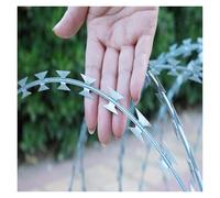 Fil barbelé accordéon galvanisé - Sécurité améliorée pour jardins, murs, fermes et usines - Résistant aux intempéries, installation facile