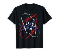 Fil barbelé emmêlé rouge, blanc et bleu USA T-Shirt