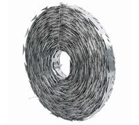 vidaXL Fil rasoir 5000 x 1,9 cm Argenté en acier galvanisé – Sécurité périmétrique