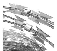 Fil barbelé NATO - SALUTUYA - BD9895 - Acier galvanisé - 60 m - Dimensions des rasoirs 22x15 mm