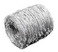 vidaXL Fil barbelé 500 m galvanisé Type 100/4 pour jardin, terrasse et clôture