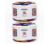 Fil Bernat Blanket Granny Square Retro Pop - Pack de 2 pelotes de 240g - 100% Polyester - #6 Super Gros - 163 mètres - Tricot/Crochet