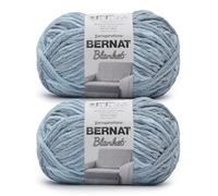 Fil Bernat pour couverture Lot de 2 pelotes de fil 100% polyester Bleu céleste de 200 m