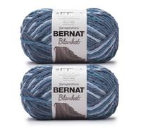 Fil Bernat pour couverture Lot de 2 pelotes de fil 100% polyester Bleu cozy de 200 m