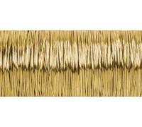 Rayher 2405506 Fil pour Bijoux Doré, Fil en laiton Malléable 0,30 mm ø Bobine 50 m