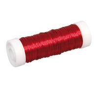 Rayher Fil pour bijoux à crocheter 0,30 mm Bobine 50 m Rouge