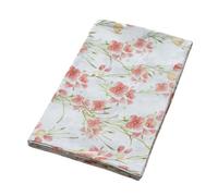 Fil Blanc Drap Plat Mila en Satin de Coton 270x310cm Motif Floral