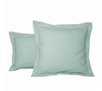 Fil Blanc Taie d'oreiller Unie Percale De Coton 65x65cm Horizon