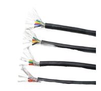 Fil blindé en silicone multicœur noir 1M | Fil de silicone flexible for applications à haute température, parfait for diverses industries.(3 Cores X Sq0.5mm)