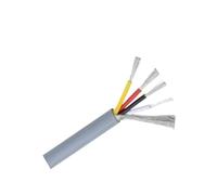 Fil blindé UL2547 2 3 4 cœurs, 10/20m, 30 28 26 24 22 20 18 16awg, câble de Signal, fils Audio de contrôle en cuivre PVC for écouteurs(22AWG Grey,20m 4 cores)