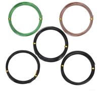 Fil Bonsai Aluminium 5 Rouleaux 1/1.5/2mm Réutilisable Différentes | Léger et pour facile à pour modeler Convient au modelage bonsaï bijoux pour sculpture Couleurs variées pour