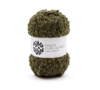 Fil Bouclette Ultra Doux & Texturé - Pingo Curl Alpaga - Pingouin. Color : Kaki Vert Vert