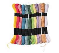 Fil Bracelet Brésilien Echeveaux De Coton 12 Coul. Pastel