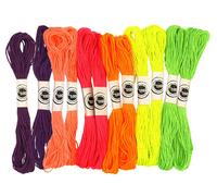 Fil Bracelet Brésilien Echeveaux De Coton 12 Couleurs Fluo