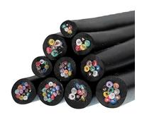 fil， Câble PVC 10M 24 26AWG 2 3 4 5 6 8 10 12 14 16 conducteurs en fil de cuivre gainé câble électrique RVV souple noir(12 cores,0.2MM 24AWG)