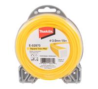 Makita E-02870 Fil nylon carré Pro, 3,0mm x 15m