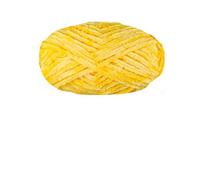 Fil Chenille 100g/ball Chenille Velvet Yarn Knitting Thick Warm Crochet Knitting Fluffy Yarns For DIY Blanket Bag Hat Scarve Clothe Gloves(Yellow)