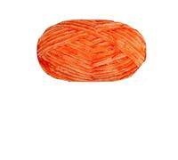 Fil Chenille 100g/ball Chenille Velvet Yarn Knitting Thick Warm Crochet Knitting Fluffy Yarns For DIY Blanket Bag Hat Scarve Clothe Gloves(Orange)