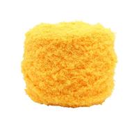 Fil Chenille 1Pc 100g Velvet Chenille Yarn For Hand Knitting Super Soft Crochet Yarn DIY Line Blanket Sweater Bag Shoes Toy 3 Strand Threads(Gold)
