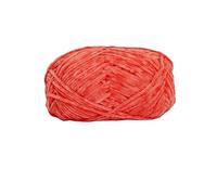 Fil Chenille 1Pc 40g Chenille Yarn For Knitting Thin Velvet Crochet Yarn Hand Knit Thread For Sweater Blanket Scarf Crochet Dolls Shoes Lines(Orange)