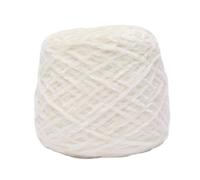 Fil Chenille 240g Chunky Chenille Yarn Ball For Hand Knitting Dolls Scarf Sweater Slippers Diy Golden Velour Crochet Thread Glossy Soft Warm(Milk White 02)