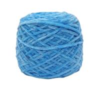 Fil Chenille 240g Chunky Chenille Yarn Ball For Hand Knitting Dolls Scarf Sweater Slippers Diy Golden Velour Crochet Thread Glossy Soft Warm(Lake Blue 10)