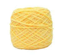 Fil Chenille 240g Chunky Chenille Yarn Ball For Hand Knitting Dolls Scarf Sweater Slippers Diy Golden Velour Crochet Thread Glossy Soft Warm(Chicken Yellow 04)