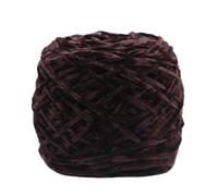 Fil Chenille 240g Chunky Chenille Yarn Ball For Hand Knitting Dolls Scarf Sweater Slippers Diy Golden Velour Crochet Thread Glossy Soft Warm(Black coffee 38)